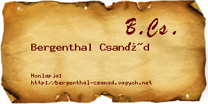 Bergenthal Csanád névjegykártya
